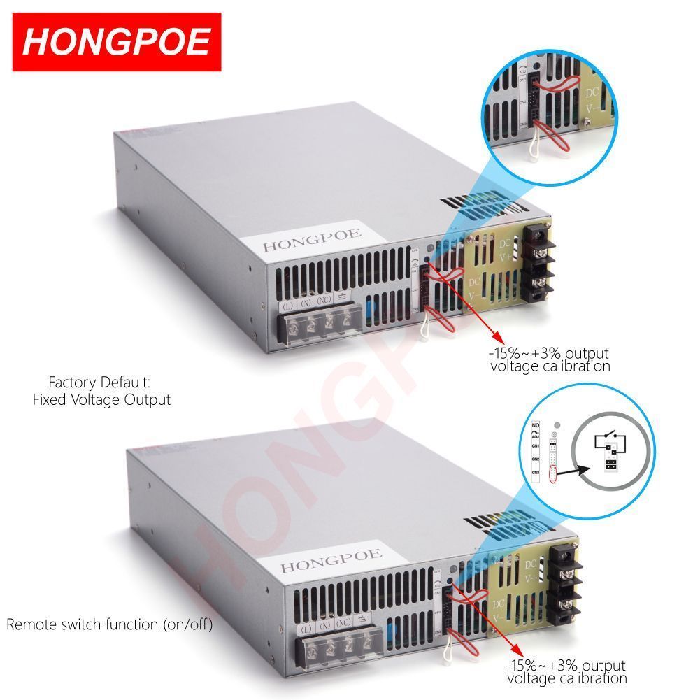 HONGPOE 1500W 72V High Power 0-72V Adjustable Power Supply 72VDC AC-DC ...