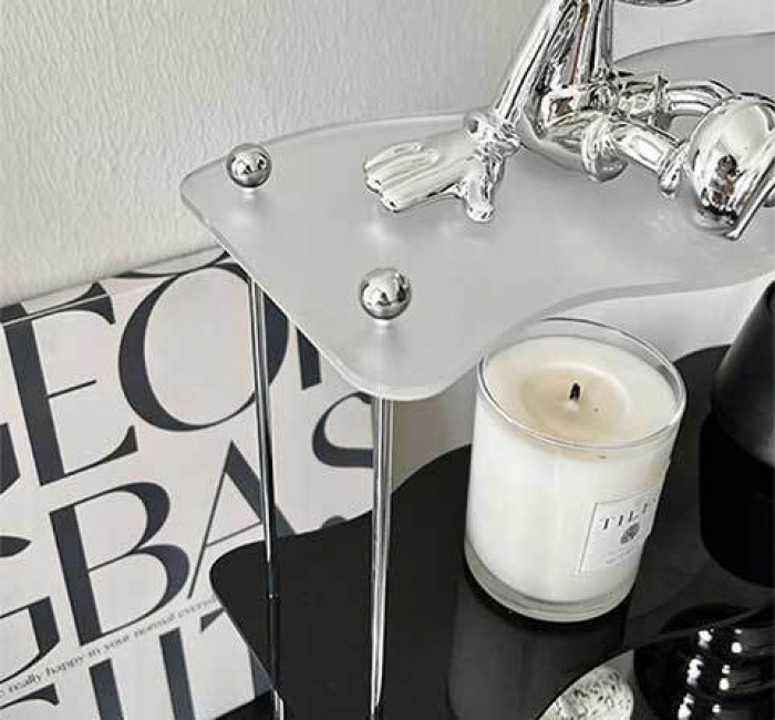 Nordic ins Style Three-Layer Contrast Color Shelf Desktop Multi-Layer ...