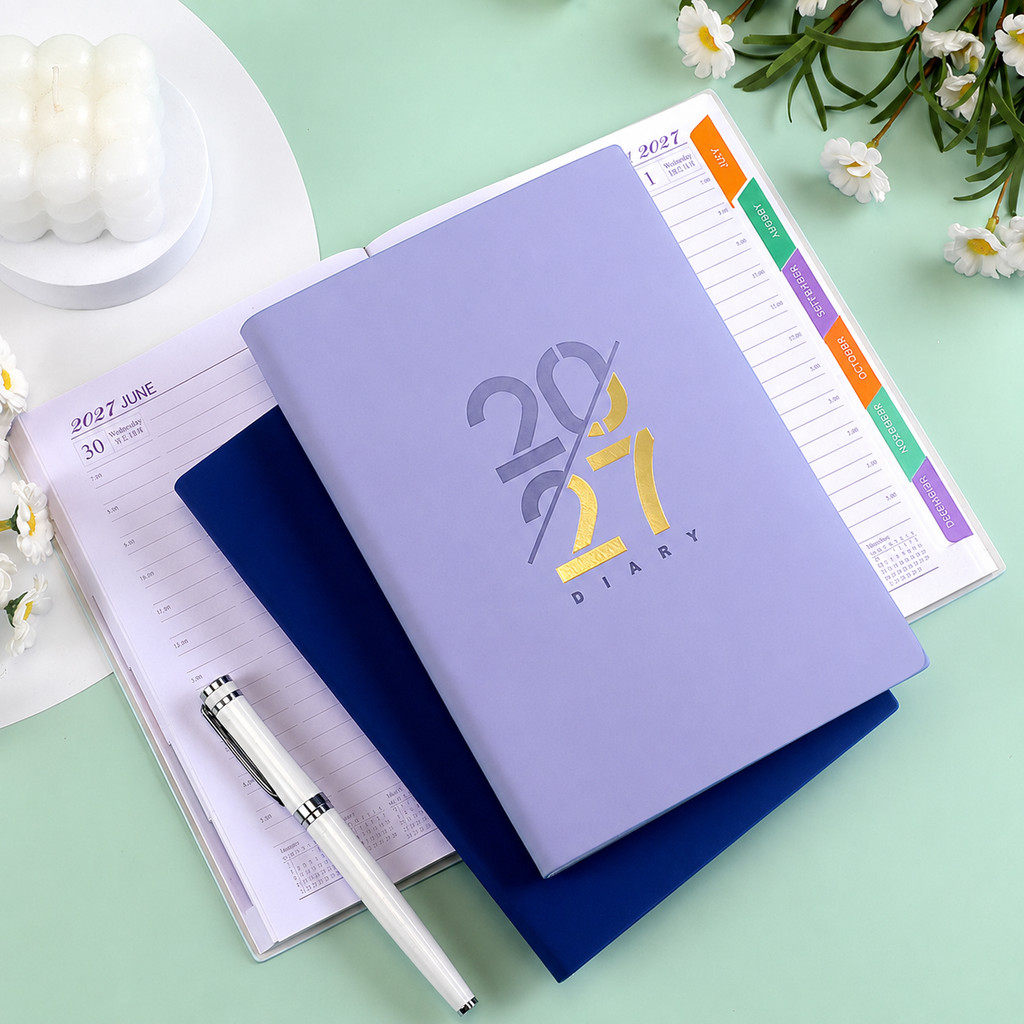 2027 A5 Diary Soft PU leather Emboss cover diary planner Malaysia One ...