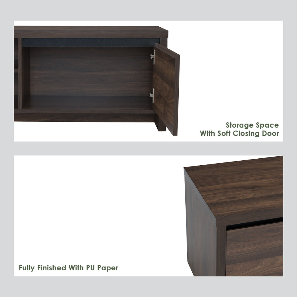 BELDEN TV Cabinet (1.8M) | TV console | Kabinet TV - Cocoa | Shopee ...