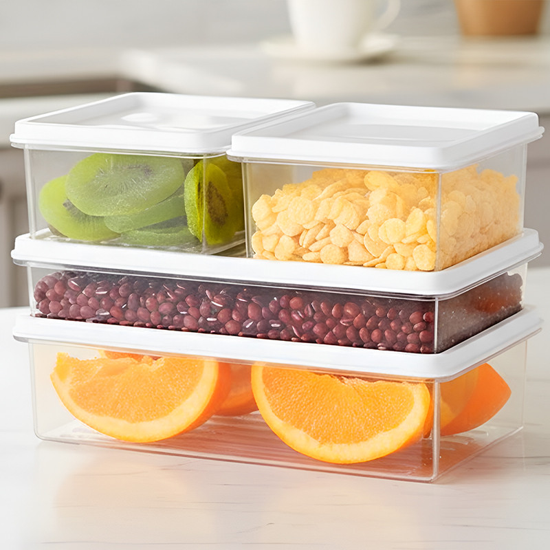 Transparent Food Storage Containers Stackable Kitchen Fruit Vegetable ...
