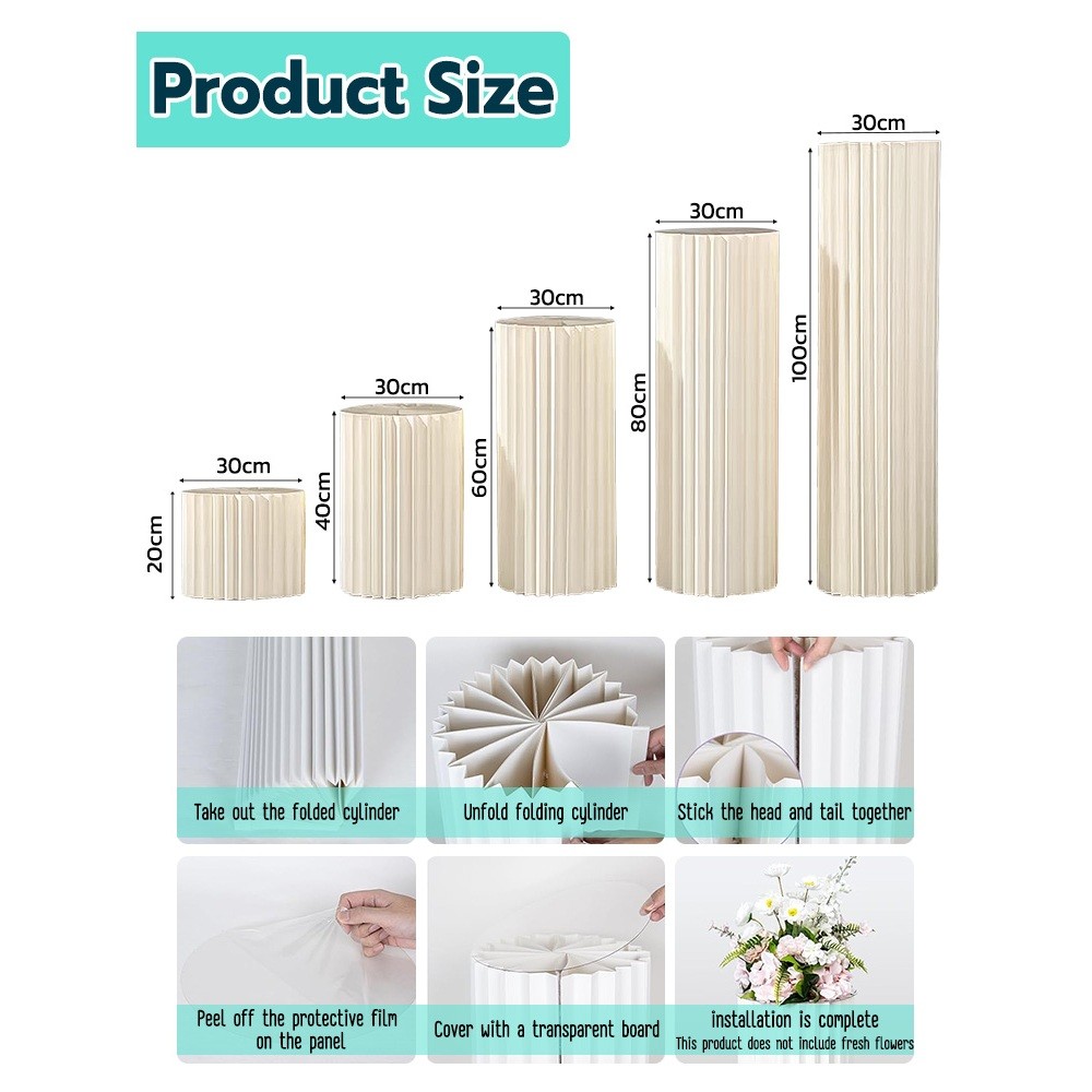 Wedding Folding Cake Stand Round Paper Dessert Table For Baby Shower ...