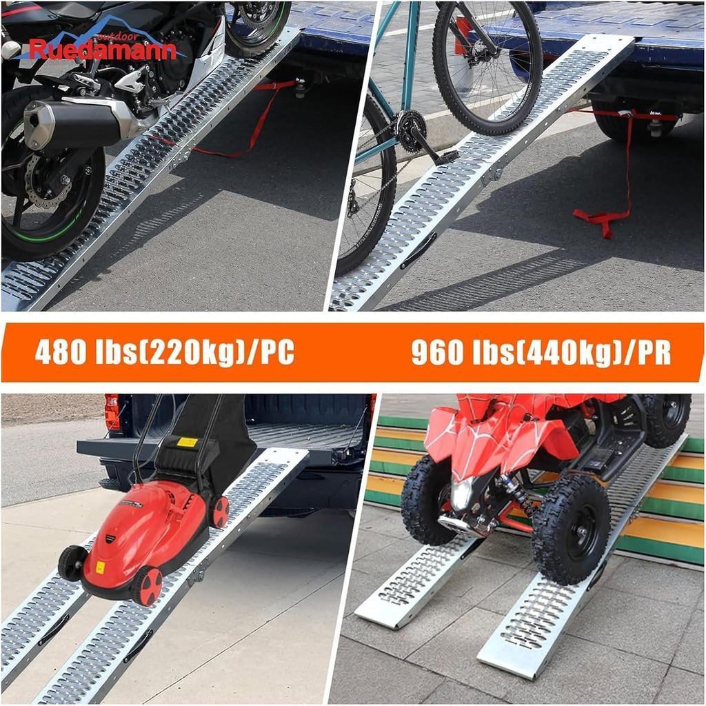 Tangga Motor Lipat (Folding Motorcycle Ramp Ladder)-Heavy Duty Aluminum ...