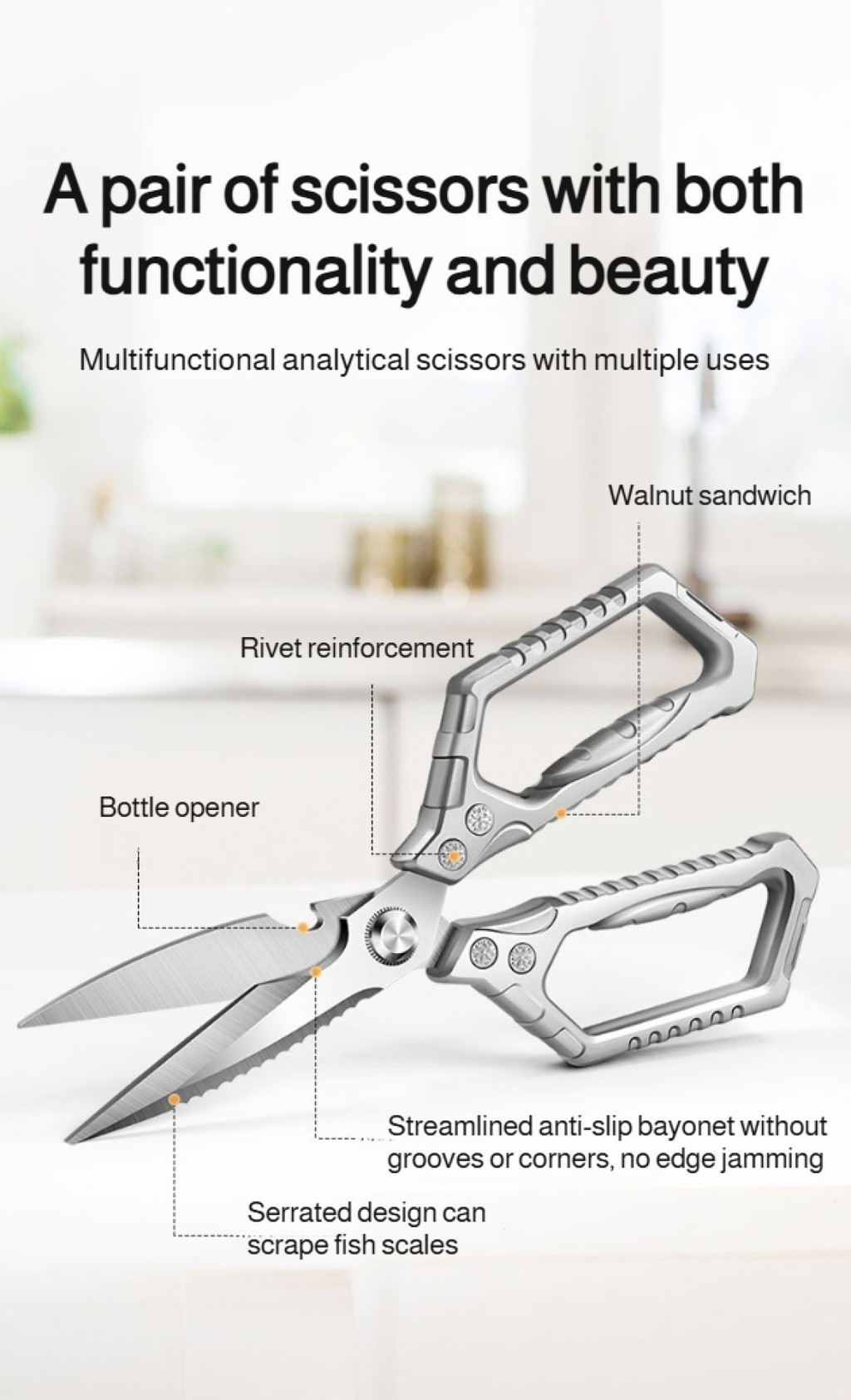 【Effortless Bone Cutting】 Multi-Functional Chicken Bone Scissors For ...