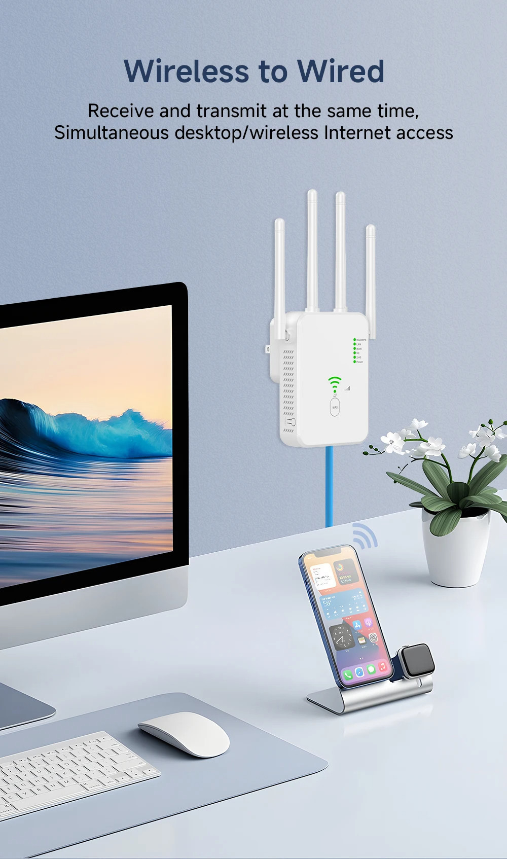 Ready Stock Wifi Extender Repeater Dual Frequency 2.4G/5G 1200M WPS/AP ...