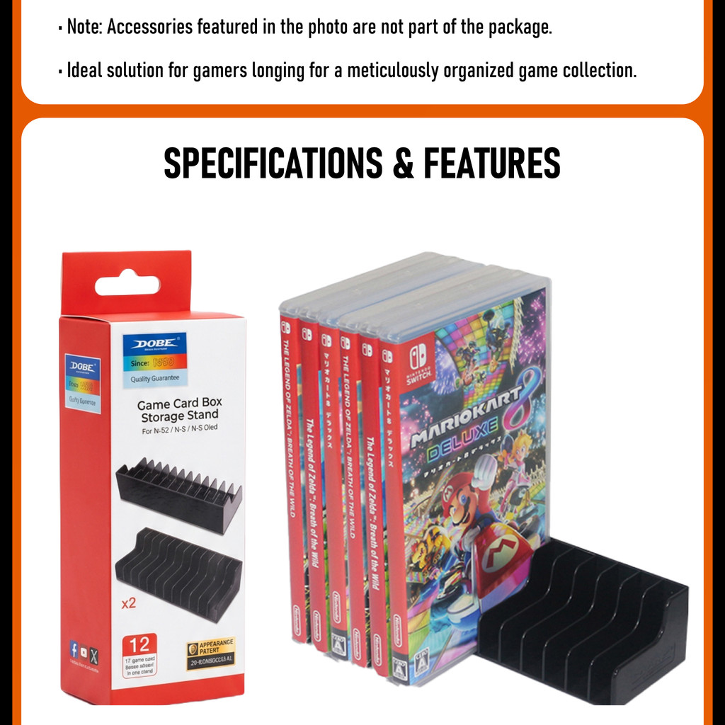 DOBE Nintendo Switch OLED V1 V2 Lite Game Card Disc Case Storage Rack ...