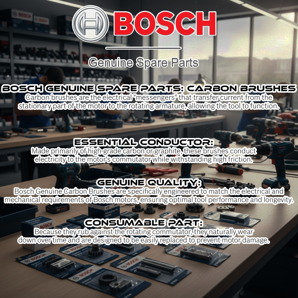 BOSCH 100% Genuine Spare Part Carbon Brush For Power Tools Machine ...