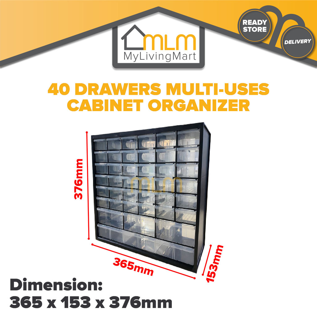 40 Drawer Heavy Duty Multi Use Small Hardware Accessories Container ...