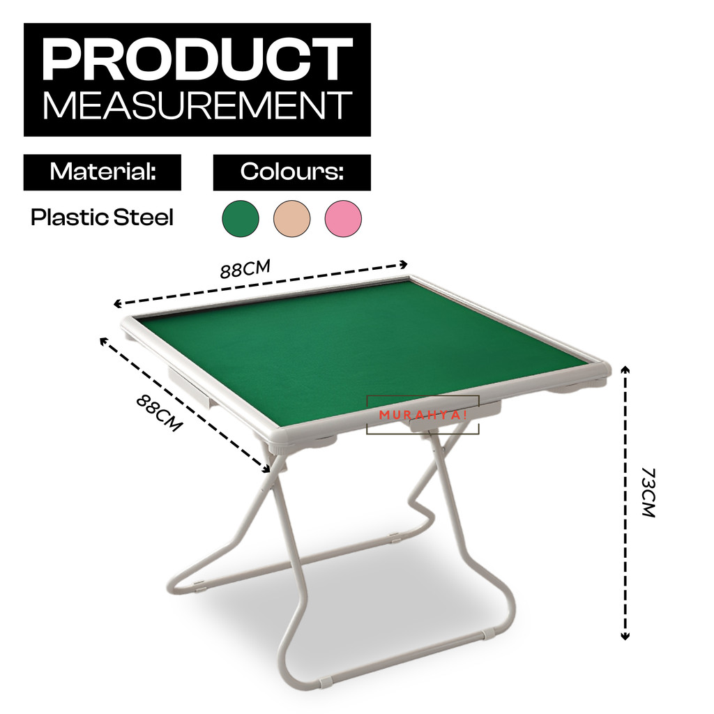 Mahjong Table Foldable Meja Mahjong Lipat Folding Portable Mahjong ...