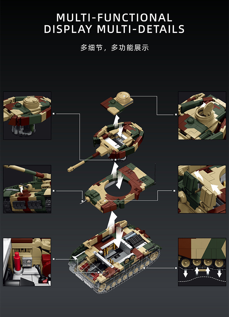 97030,Panzer IV H,Building Blocks,1:28 Panzer IV Tanks Toys Gifts for ...