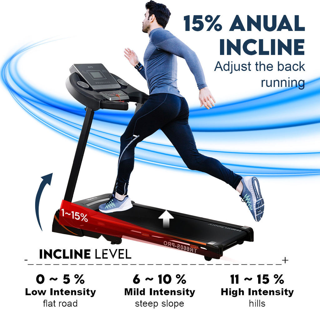 Vigor Fitness Treadmill Cardio 4.0hp Jogging Running Machine Auto ...