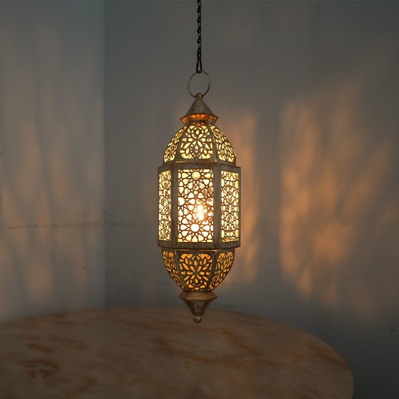 Moroccan Iron Hanging Lantern Eid Hari Raya Candlestick Festive ...