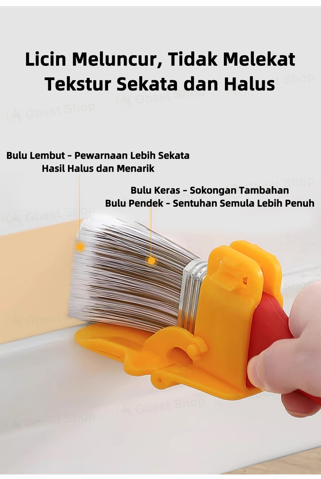 Gbest Berus Cat Tepi Dinding Siling paint edger brush for Clean Paint ...