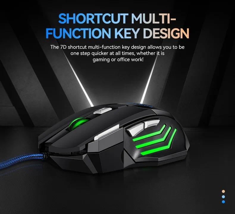 2026 NEW USB Wired Gaming Mouse 7 Button Backlit Ergonomic Mice 2400 ...