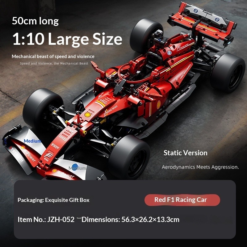 W&F 1:10 Scale F1 Racing Car Building Kit Ferrari/Red Bull Inspired ...