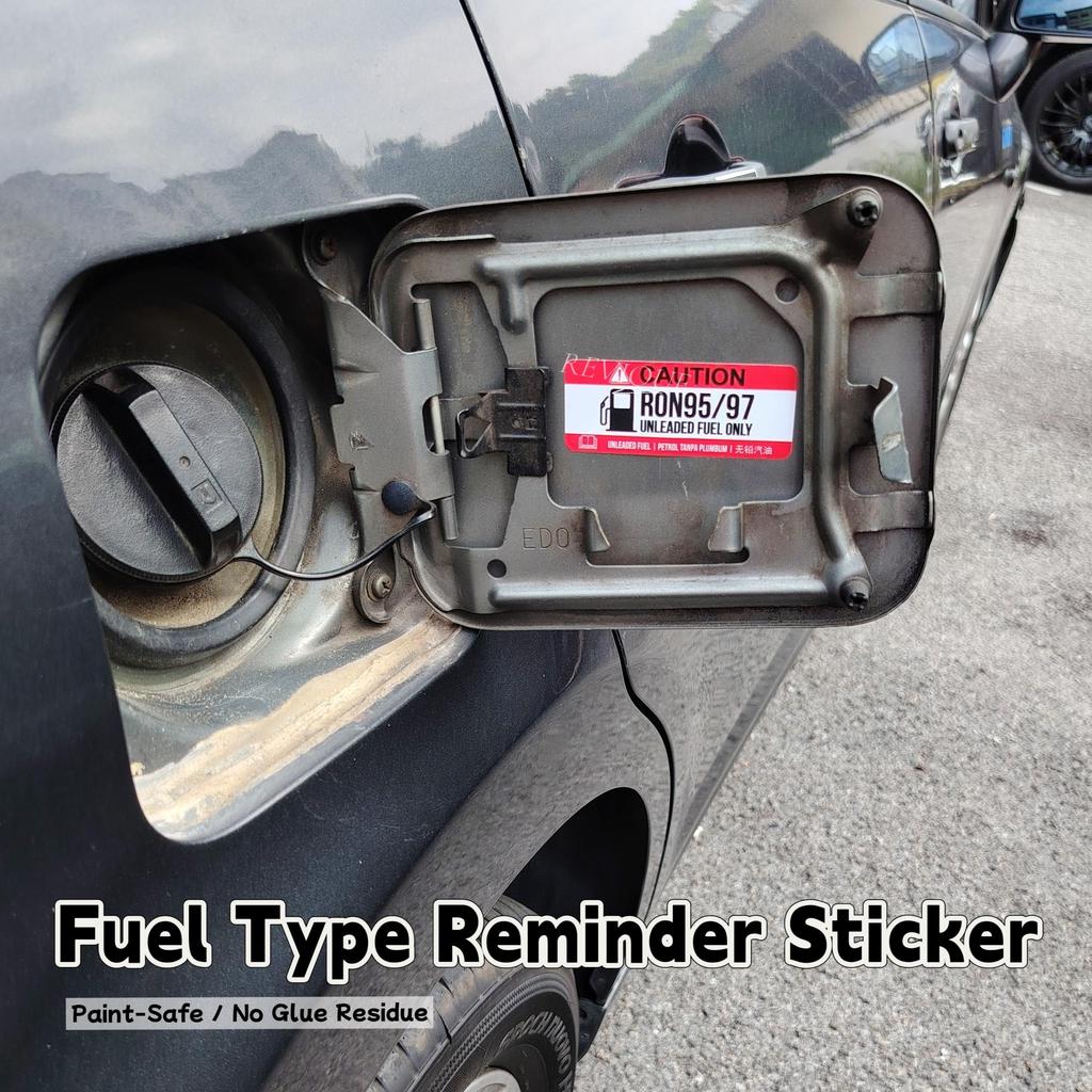 Fuel Type Reminder Sticker – Diesel / RON95 / RON97 (Paint-Safe, No ...