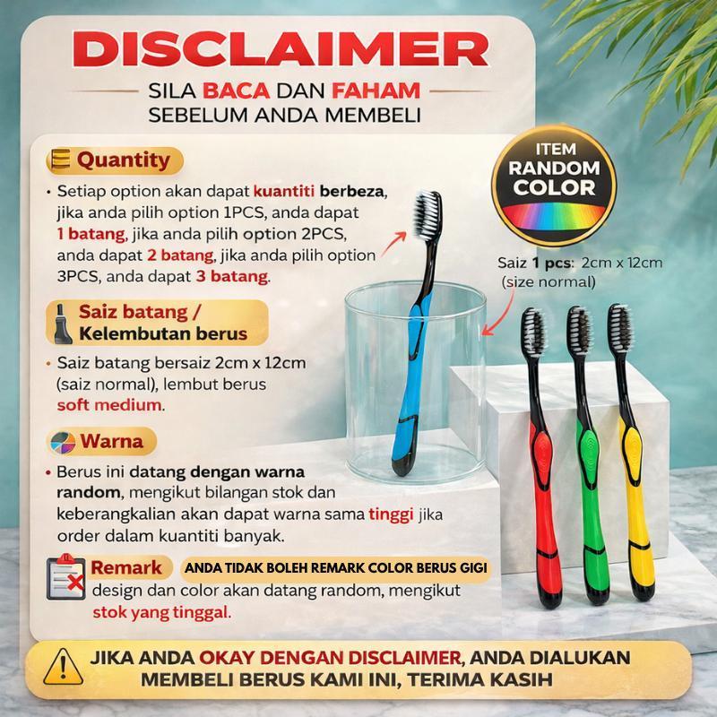 【𝗥𝗔𝗠𝗔𝗗𝗛𝗔𝗡 𝗣𝗥𝗢𝗠𝗢】【𝗠𝗘𝗗𝗜𝗨𝗠 𝗦𝗢𝗙𝗧】Bamboo Charcoal Toothbrush | Berus Gigi ...