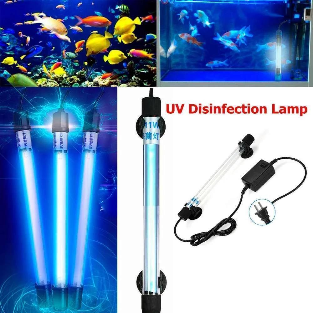 Aquarium UV Light Submersible Mini UVC Sterilizer For Fish Tank Algae ...