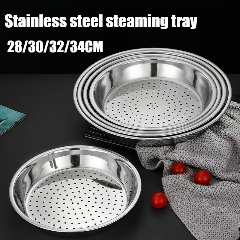 28/30/32/32CM Stainless Steel Steamer Pan Round Deepened Thickened ...