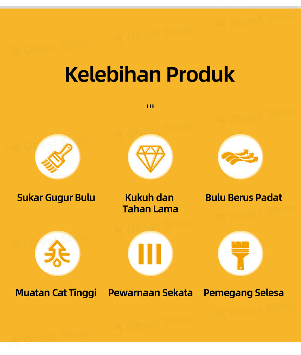 Gbest Berus Cat Tepi Dinding Siling paint edger brush for Clean Paint ...