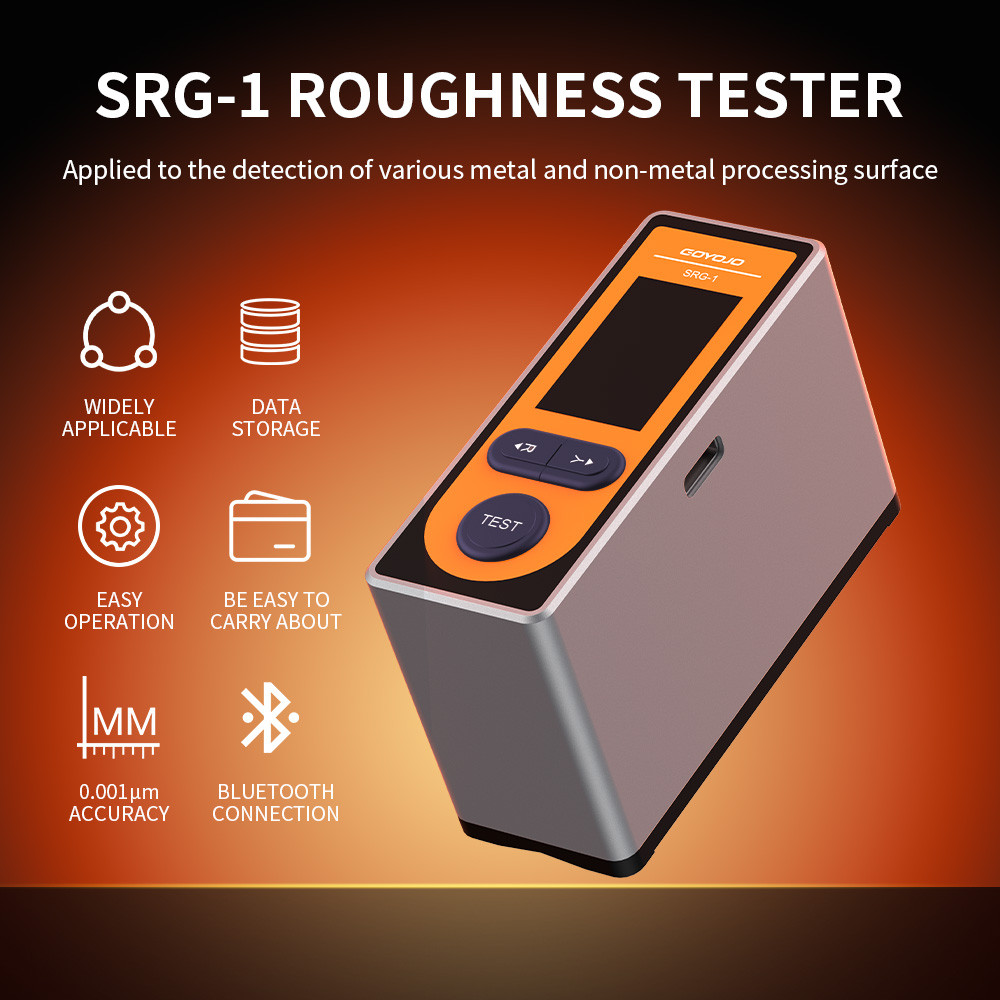 GOYOJO Handheld Digital Surface Roughness Gauge with Bluetooth Ra, Rz ...