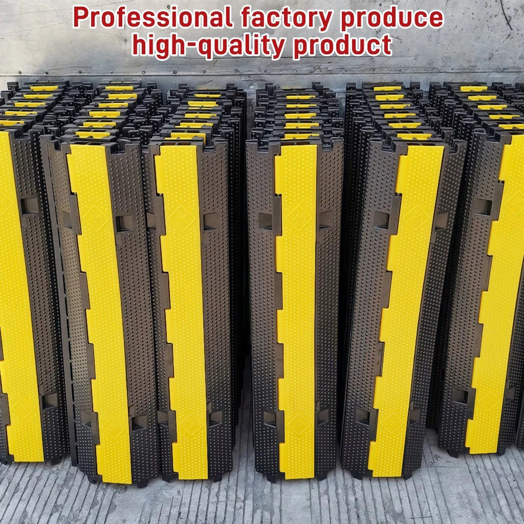 【12H Shipping】Heavy Duty Rubber Cable Hump road Speed Bump Hump 98CM 2 ...