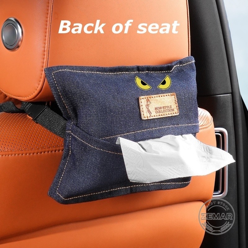 Perodua New Denim Style Tissue Bag Car Sunshade Tissue Pack Hanging ...