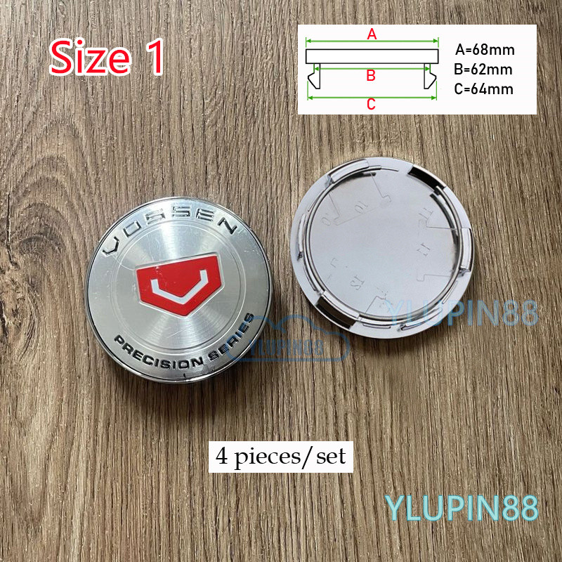4pcs 68mm Vossen Auto Wheel Center Hub Caps Cover Vossen Logo Sport ...
