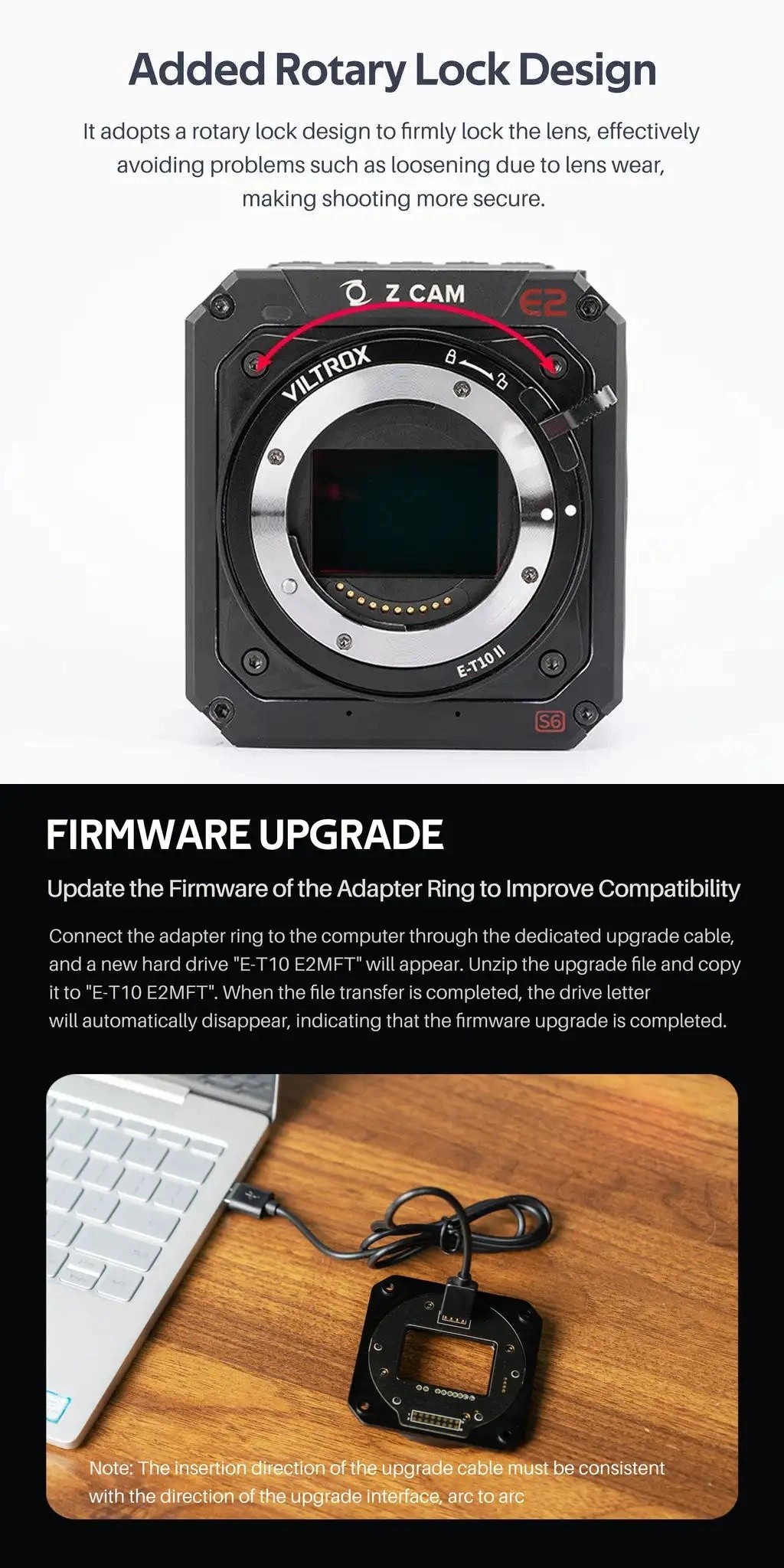 Viltrox E-T10 II Z-CAM Lens Adapter EF/PL Full Frame 6K for E Mount to ...