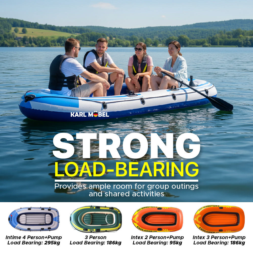 Inflatable Boat kayak fishing boat Intex 2 3 4 person bot angin kayak ...