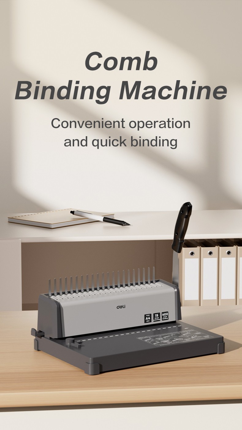 Deli Comb Binding Machine A4/A5 Size 21 Hole Binder Machine Book ...