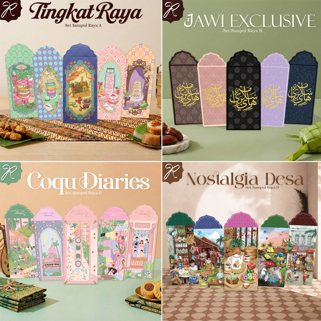 (2026 Combo Murah) Sampul Duit Raya Murah Combo Set Exclusive (50s/PKT ...