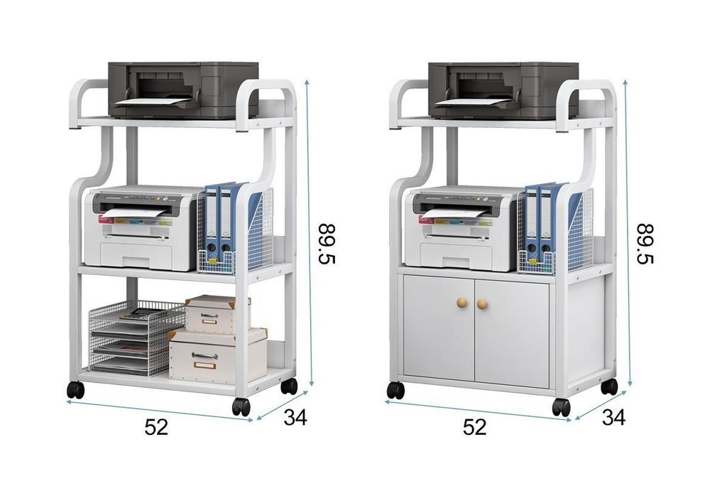 𝗥𝗔𝗖𝗞 𝗠𝗔𝗦𝗧𝗘𝗥 Rak Troli Office Printer Stand Rack Floor Standing Desk ...