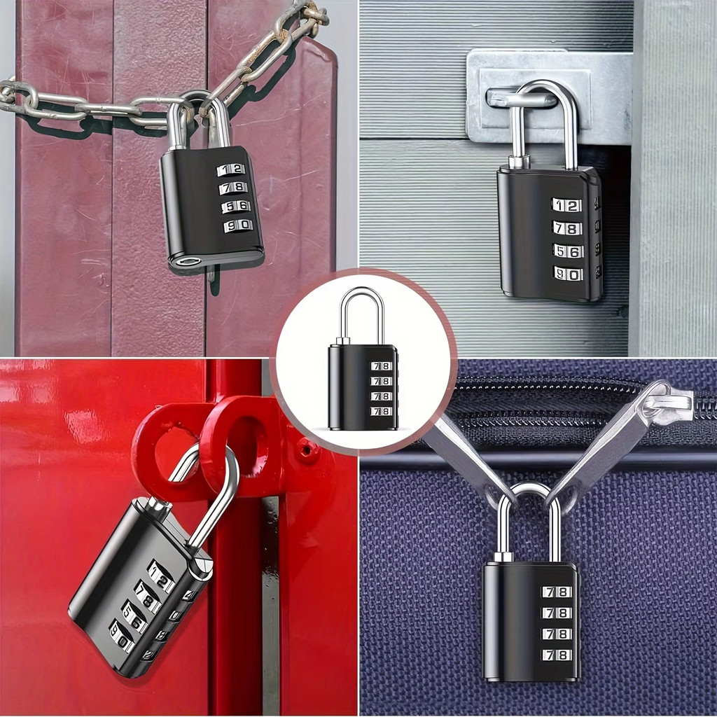 3/4 Digits Password Lock Anti-Theft Travel Password Padlock Number Zinc ...