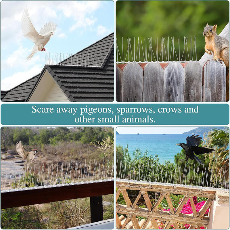 50cm Bird Spikes Stainless Steel Animal Repeller Chase Birds Repellent ...
