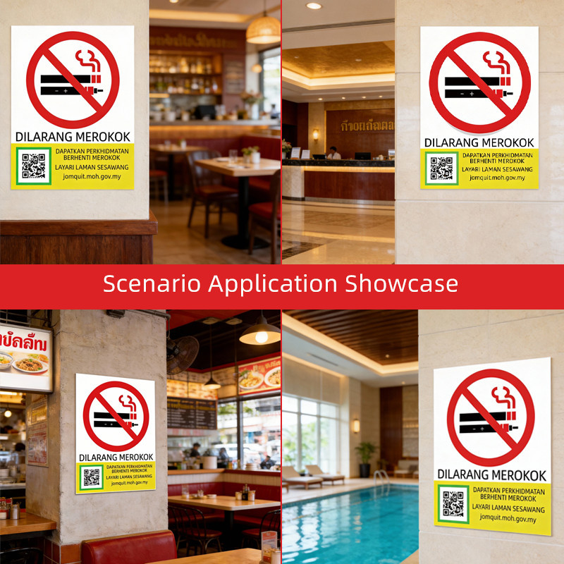 Dilarang Merokok No Vaping Sign No Smoking Signage No Smoking Sign ...