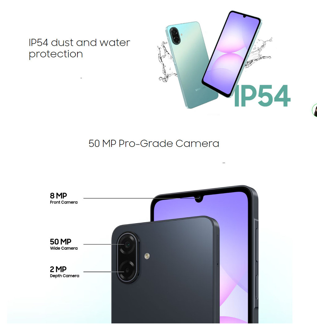 Samsung Galaxy A07 5G Smartphone | Mediatek Dimensity 6300 | 6.7