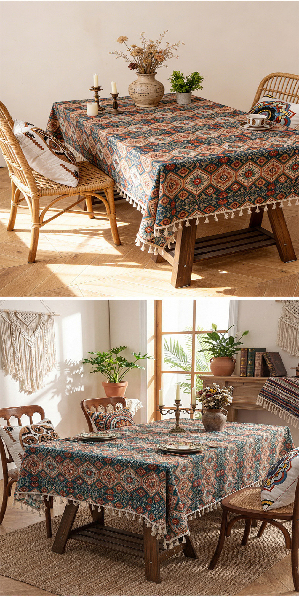 Kain alas meja 桌布 Printed Tablecloth Bohemian Style Household ...