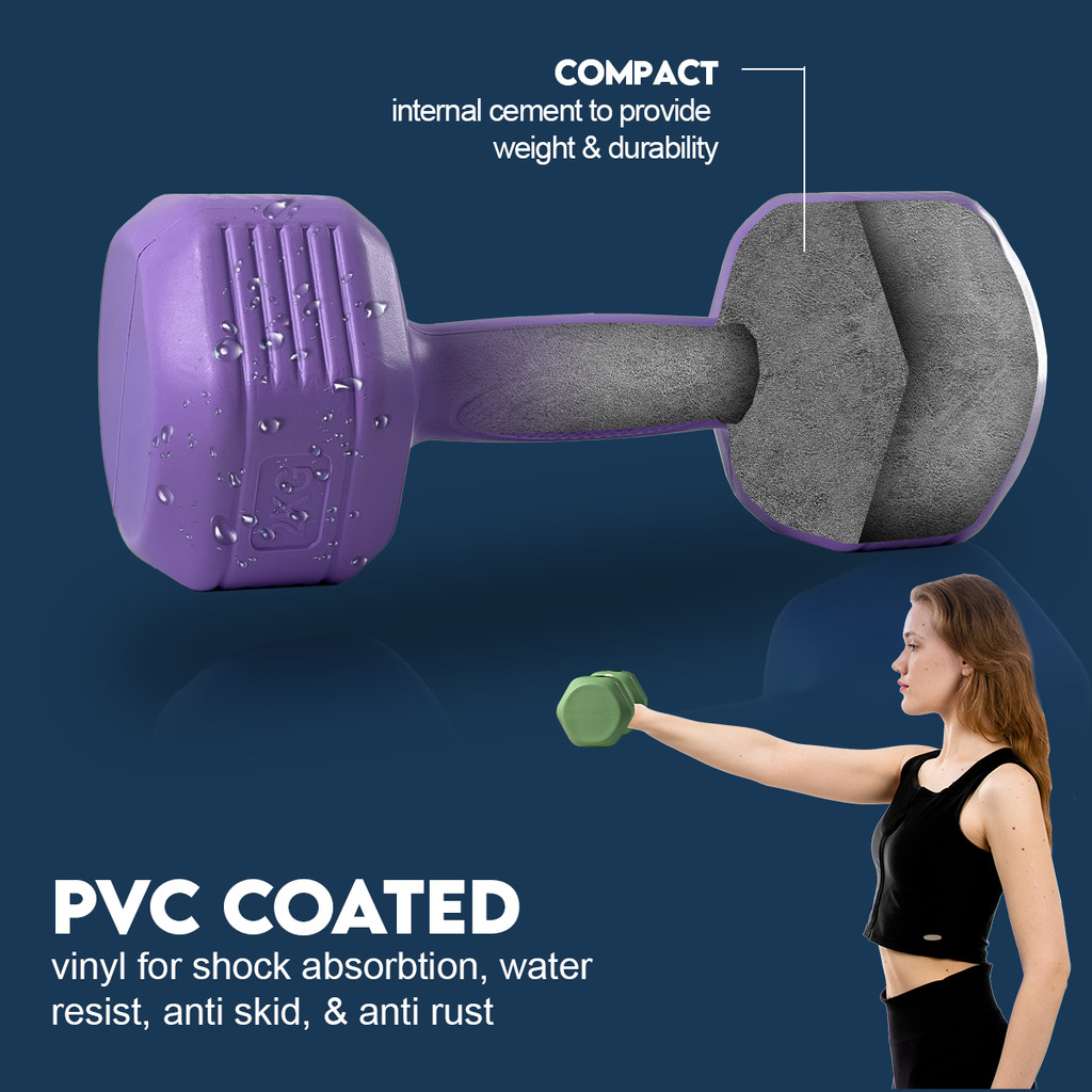 PVC Dumbbell In 1 Pairs (1kg - 4kg) | Shopee Malaysia