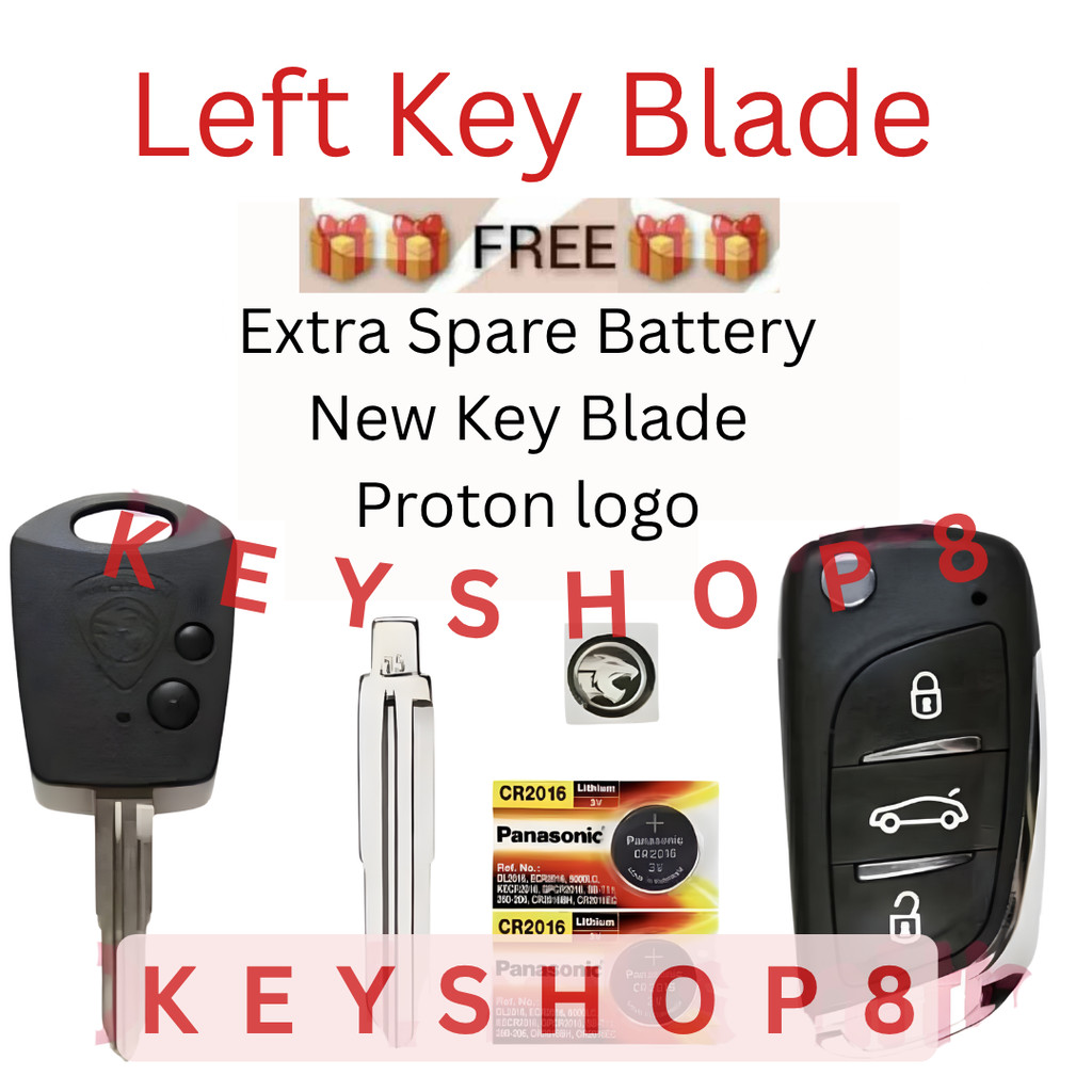 Proton Flip Remote Key DIY Complete Set Wira Waja Saga BLM Persona GEN2 ...