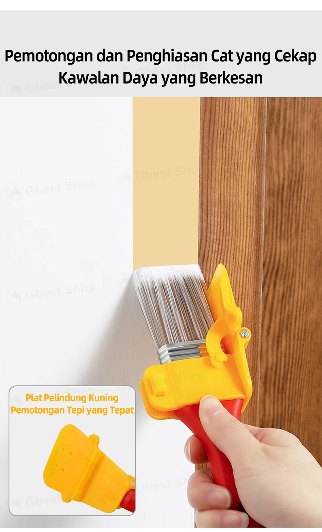 Gbest Berus Cat Tepi Dinding Siling paint edger brush for Clean Paint ...