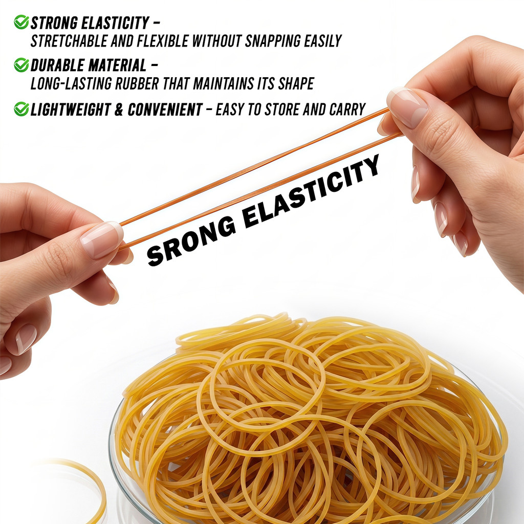 VCR Elastic Rubber Band 200g+/- Strong Stretch Rubber Bands Postman ...