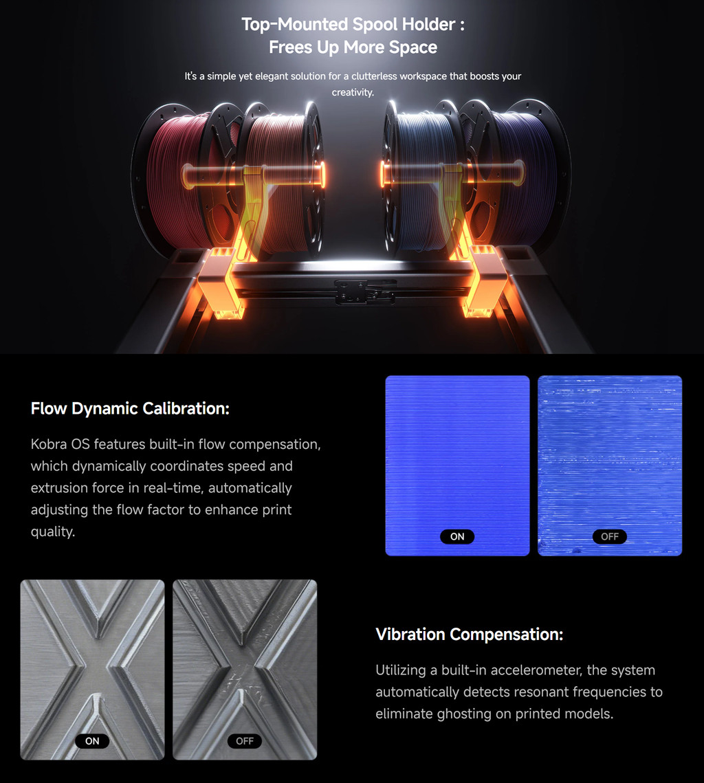 Anycubic Kobra X Multicolor FDM 3D Printer with Multicolor Printing ...