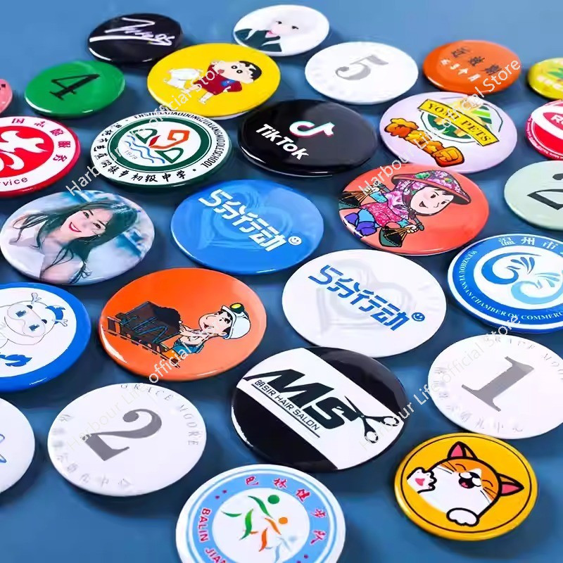 Custom Print Button Badge Pin Button Badges | Shopee Malaysia