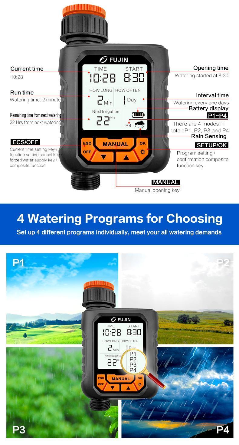 New Large LCD Display Water Timer Waterproof IP65 Home Garden ...