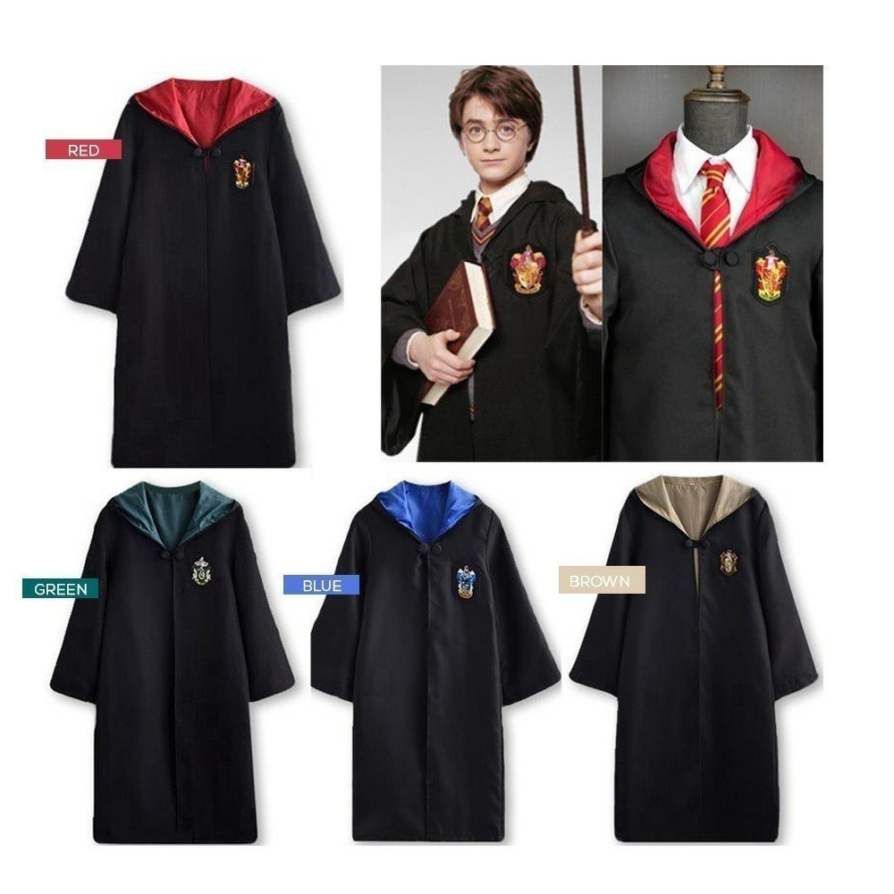 (ADULT/KIDS) Graduation Robe Potter Costume Harry Cosplay Wizard Robe ...