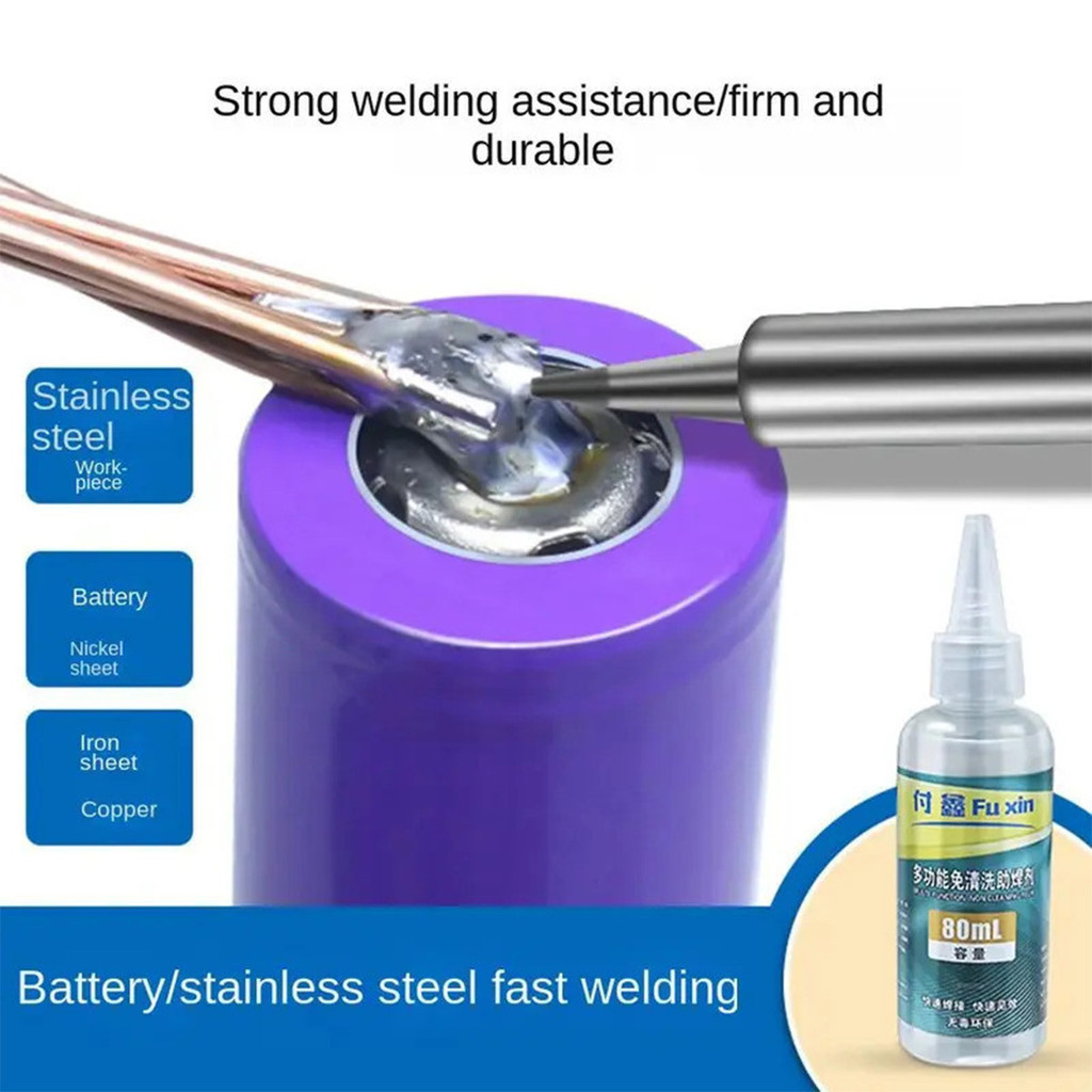 30/80ml Stainless Steel Flux Quick Welding Tool Battery Electrode ...