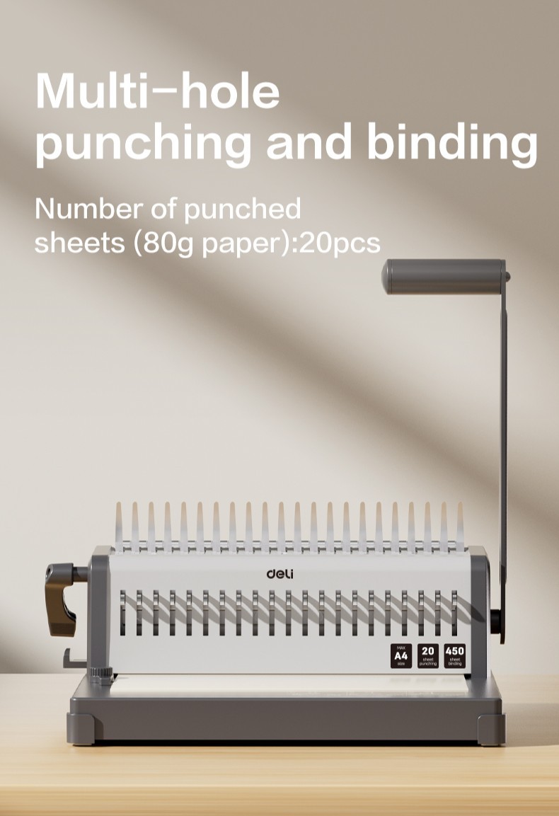 Deli Comb Binding Machine A4/A5 Size 21 Hole Binder Machine Book ...