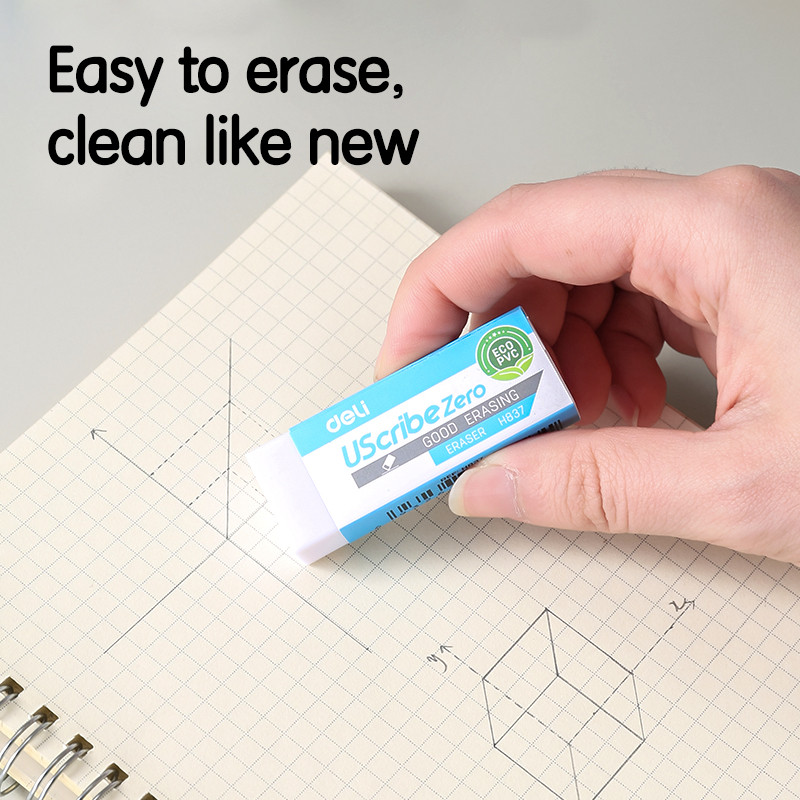 Deli UScribe Zero Eraser PVC Smooth Pemadam Lembut & Bersih School ...