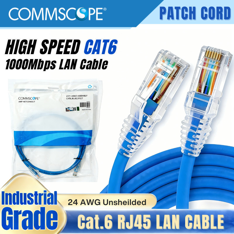 24Hrs FastShip | Commscope Cat6 Patch Cord Cable Network UTP RJ45 LAN ...